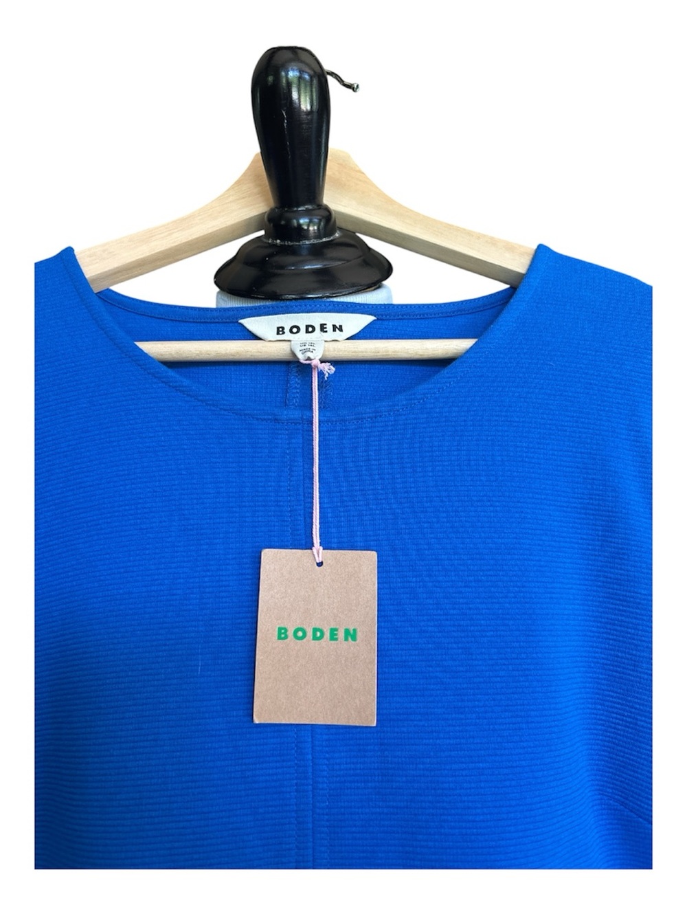 Women’s Boden ribbed shift dress. Bright blue. 14L. - Picture 2 of 6